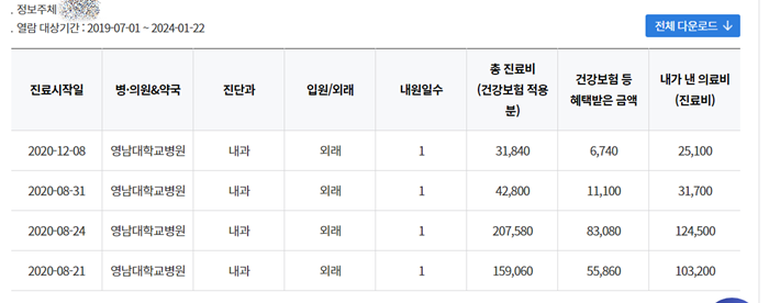 병원기록 조회 내 진료기록 열람 방법14